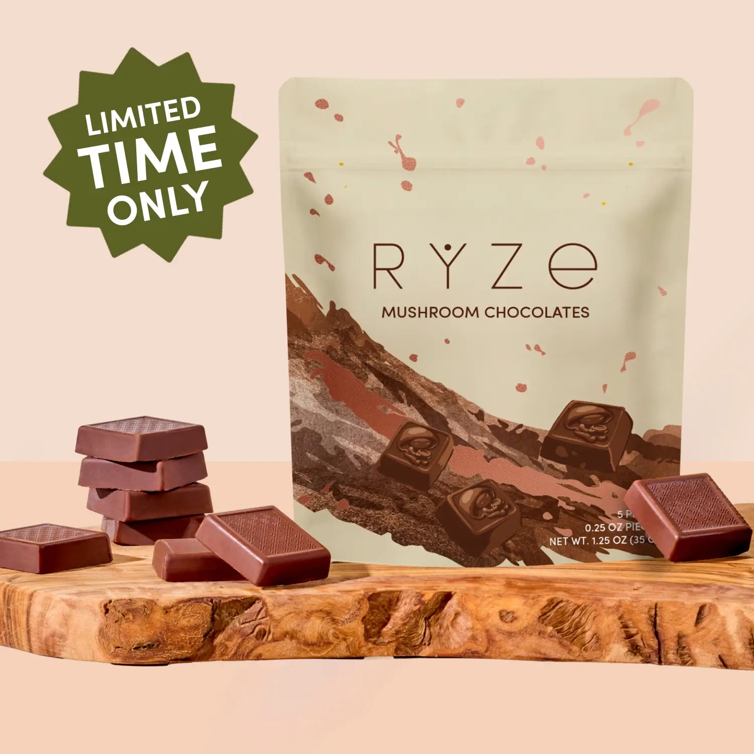 RYZE Mushroom Chocolates Rye (15 pieces)