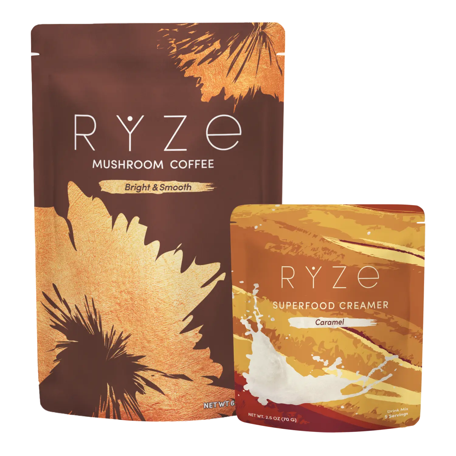 RYZE Mushroom Coffee + Caramel Creamer Set