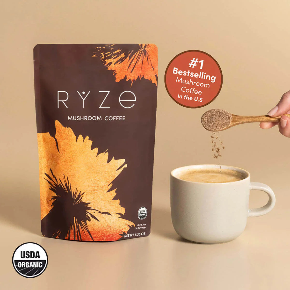 RYZE Mushroom Coffee (1 pack - 30 Servings)